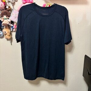Lululemon Metal Vent Tech Short Sleeve Shirt 2.0 Navy Blue Sz XL